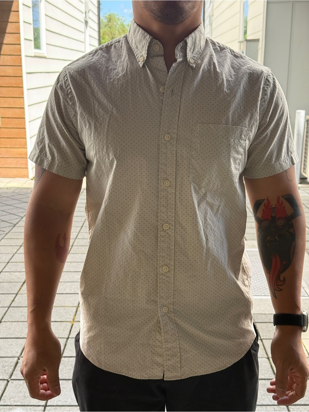 J.Crew Micro-Dot Short Sleeve (men’s small)